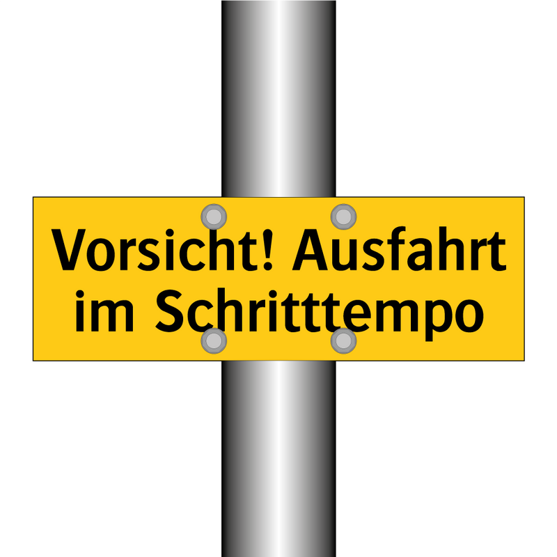 Vorsicht! Ausfahrt im Schritttempo