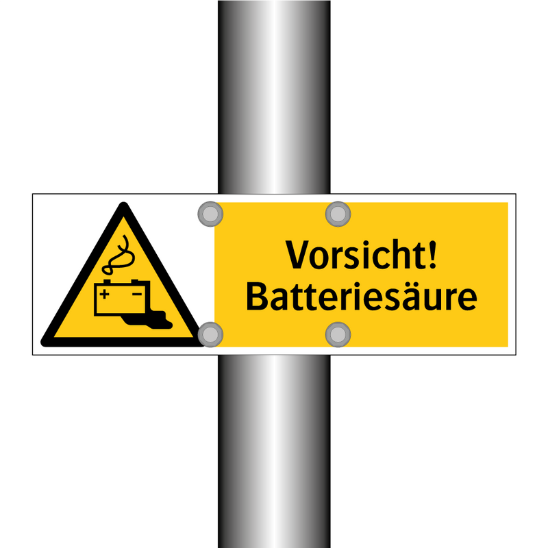 Vorsicht! Batteriesäure