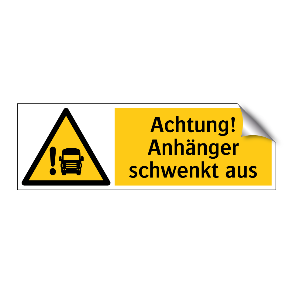 Kauf Achtung! Anhänger schwenkt aus schild | SignOnline