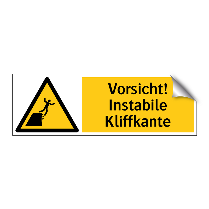 Vorsicht! Instabile Kliffkante