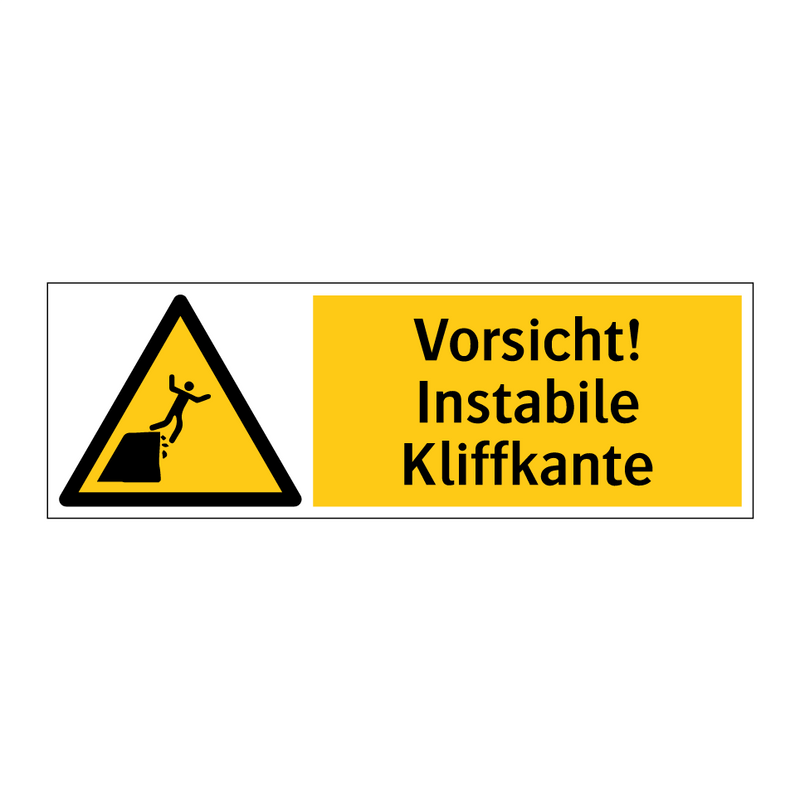 Vorsicht! Instabile Kliffkante