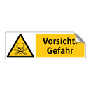 Vorsicht. Gefahr