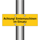 Achtung! Erntemaschinen im Einsatz