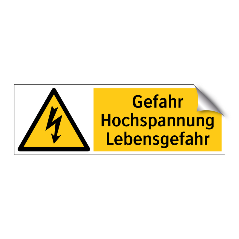 Gefahr Hochspannung Lebensgefahr