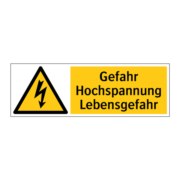 Gefahr Hochspannung Lebensgefahr