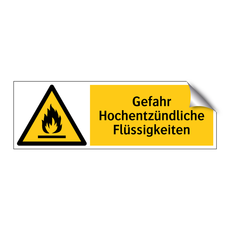 Gefahr Hochentzündliche Flüssigkeiten