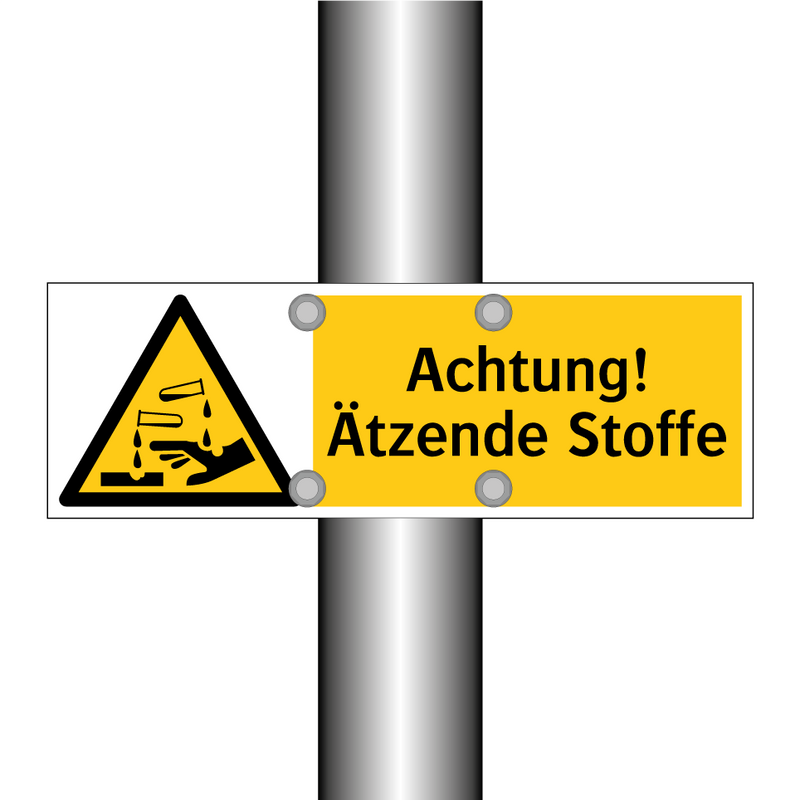 Achtung! Ätzende Stoffe