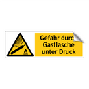 Gefahr durch Gasflasche unter Druck