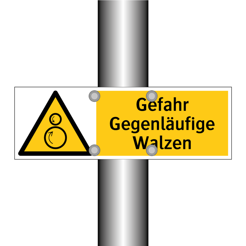 Gefahr Gegenläufige Walzen