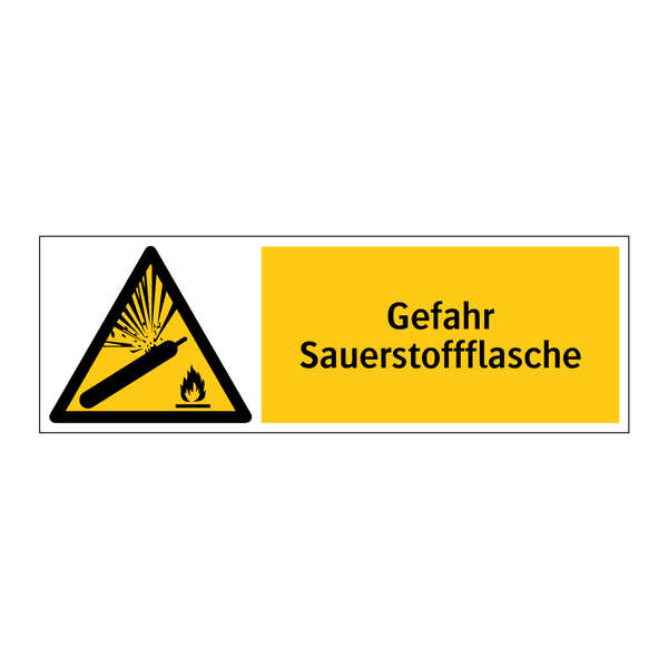 Gefahr Sauerstoffflasche