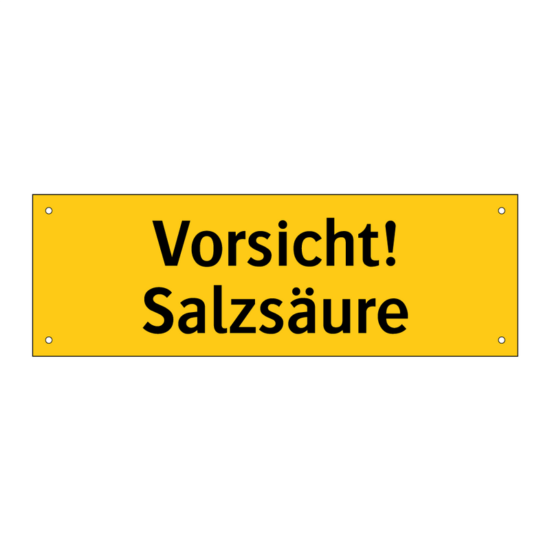 Vorsicht! Salzsäure
