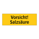 Vorsicht! Salzsäure