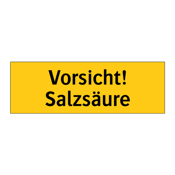 Vorsicht! Salzsäure