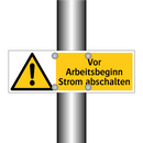 Vor Arbeitsbeginn Strom abschalten