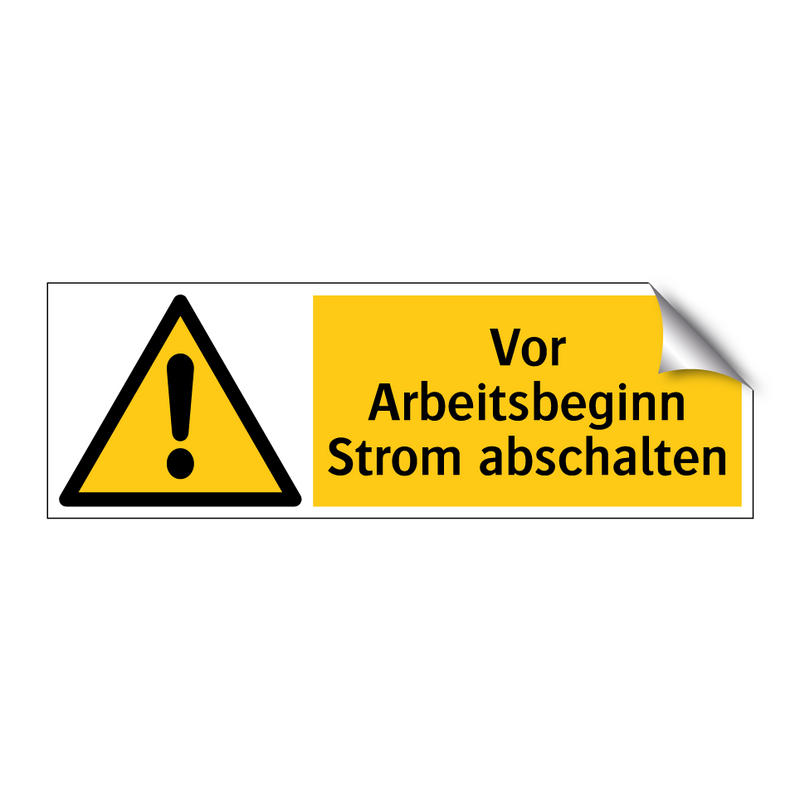Vor Arbeitsbeginn Strom abschalten