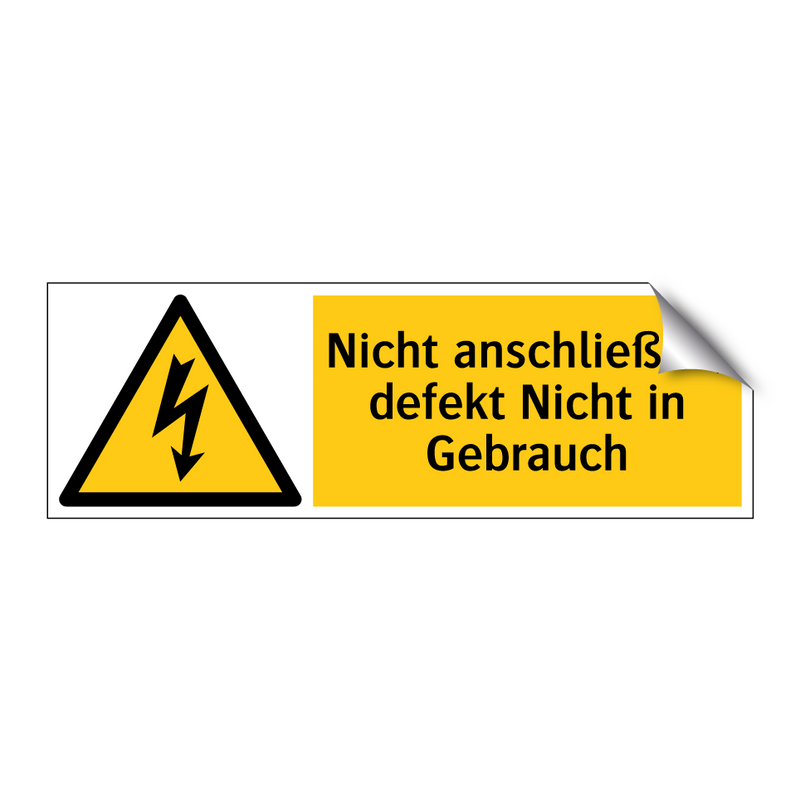 Nicht anschließen, defekt Nicht in Gebrauch