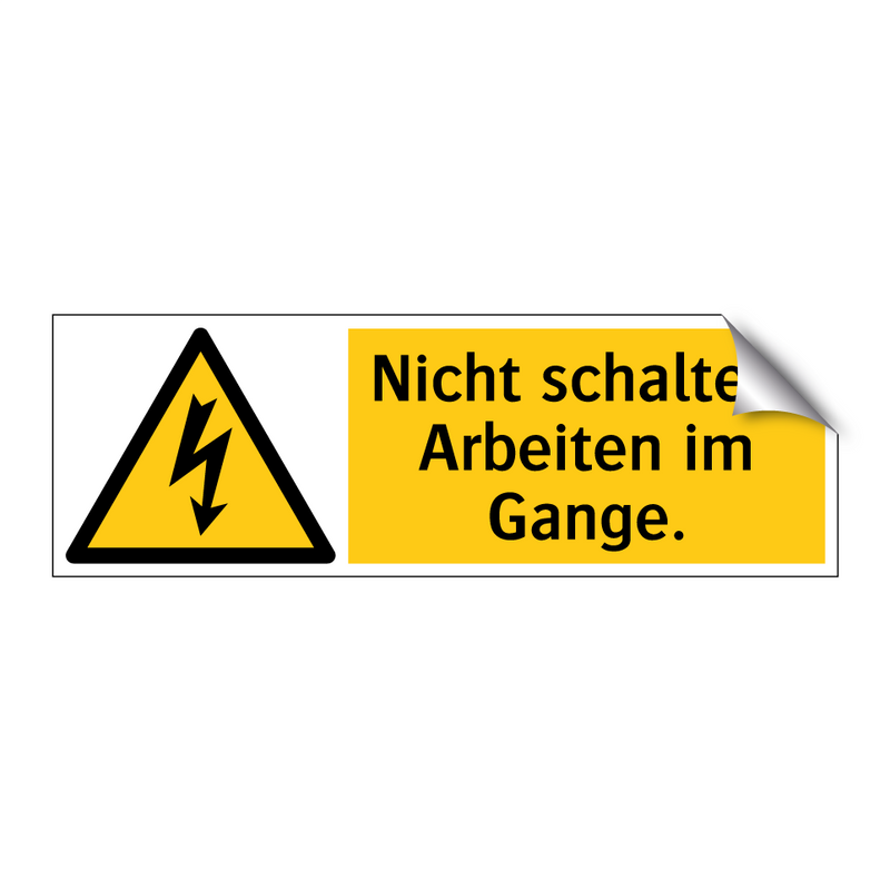 Nicht schalten! Arbeiten im Gange.