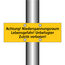 Achtung! Niederspannungsraum Lebensgefahr! Unbefugter Zutritt verboten!