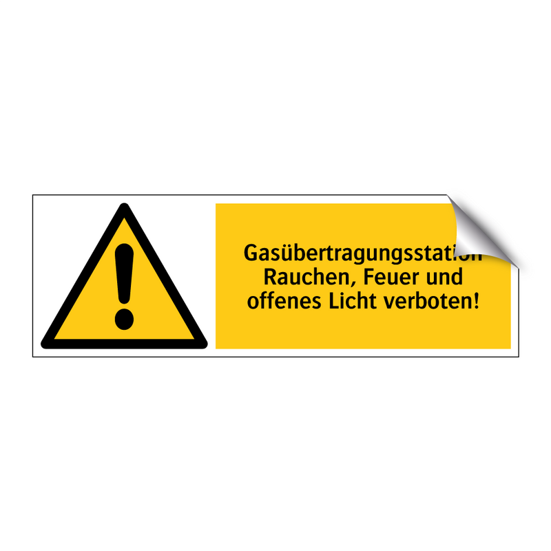 Gasübertragungsstation Rauchen, Feuer und offenes Licht verboten!