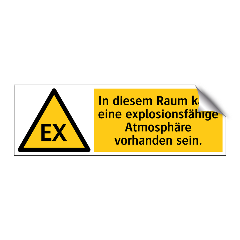 In diesem Raum kann eine explosionsfähige Atmosphäre vorhanden sein.