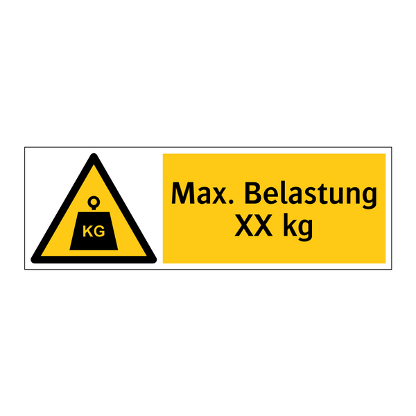 Max. Belastung XX kg