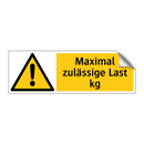 Maximal zulässige Last kg