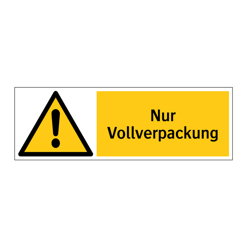 Nur Vollverpackung