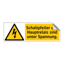 Schaltpfeiler und Hauptrelais sind unter Spannung.