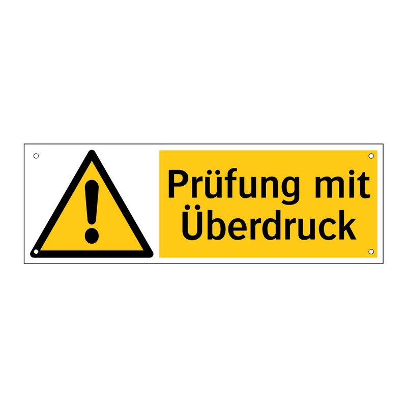 Prüfung mit Überdruck