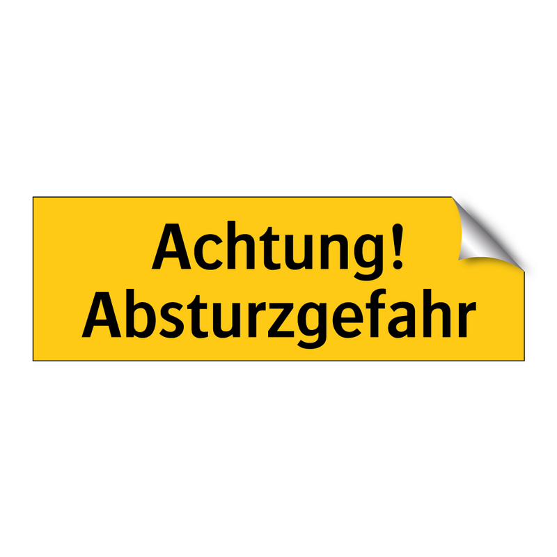 Achtung! Absturzgefahr
