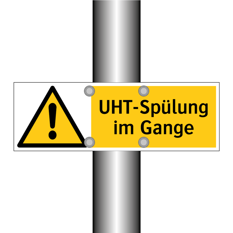 UHT-Spülung im Gange