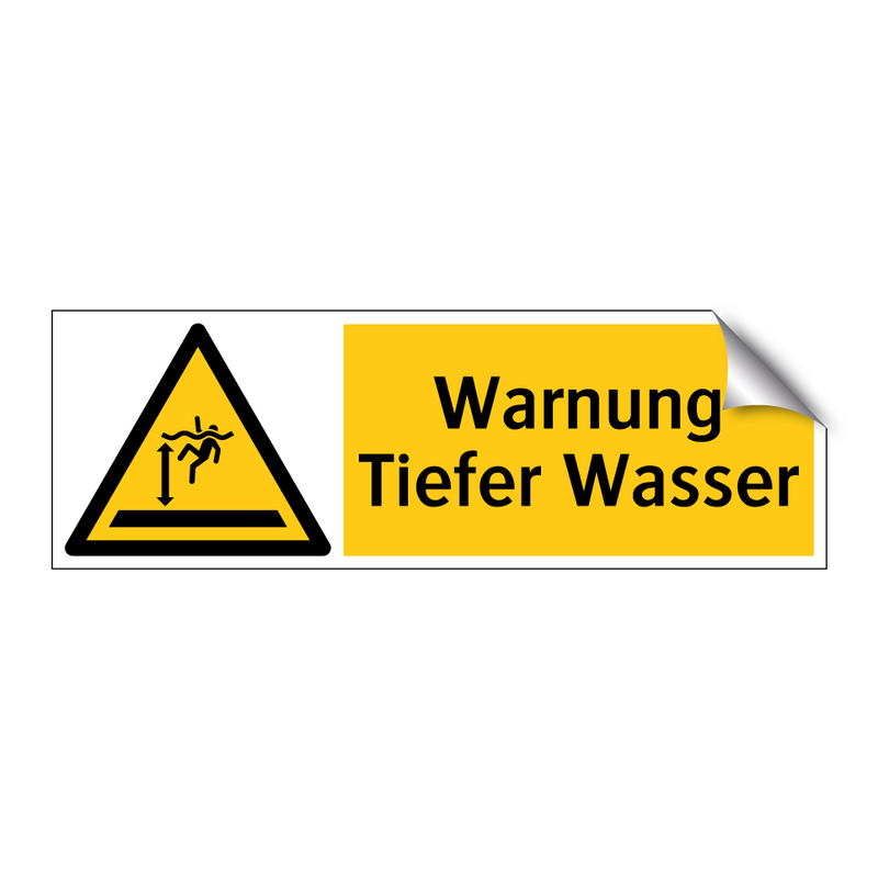 Warnung Tiefer Wasser