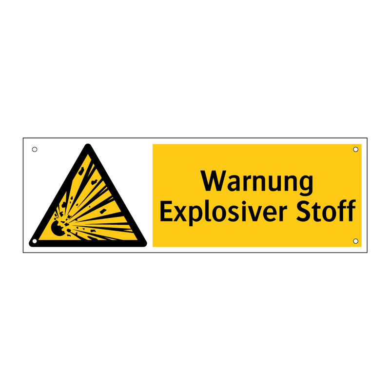 Warnung Explosiver Stoff