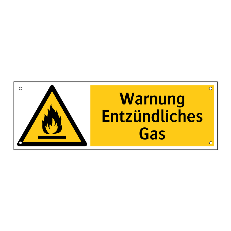 Warnung Entzündliches Gas