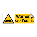 Warnung vor Dachs