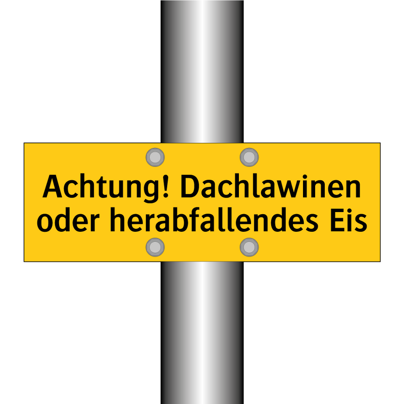 Achtung! Dachlawinen oder herabfallendes Eis