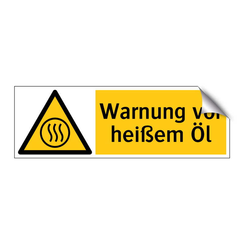 Warnung vor heißem Öl