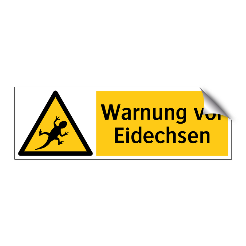 Warnung vor Eidechsen