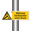 Warnung Gasflaschen unter Druck