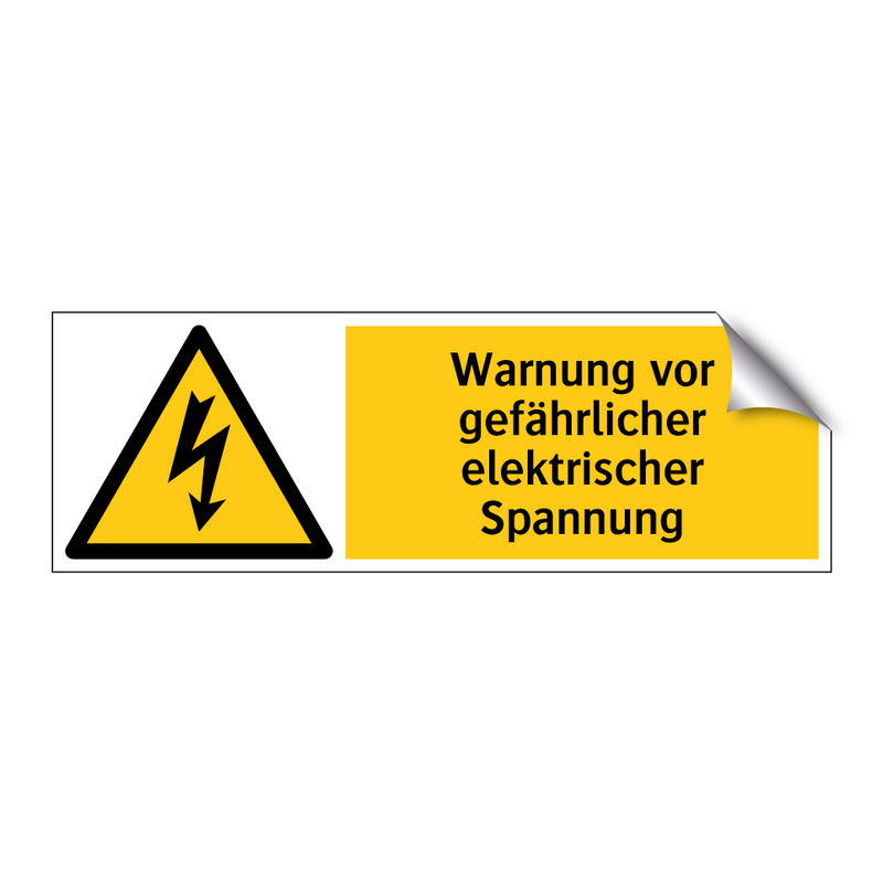 Warnung vor gefährlicher elektrischer Spannung