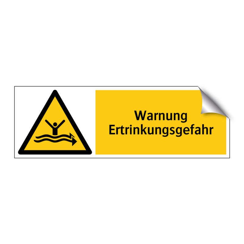 Warnung Ertrinkungsgefahr