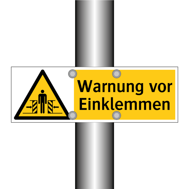 Warnung vor Einklemmen