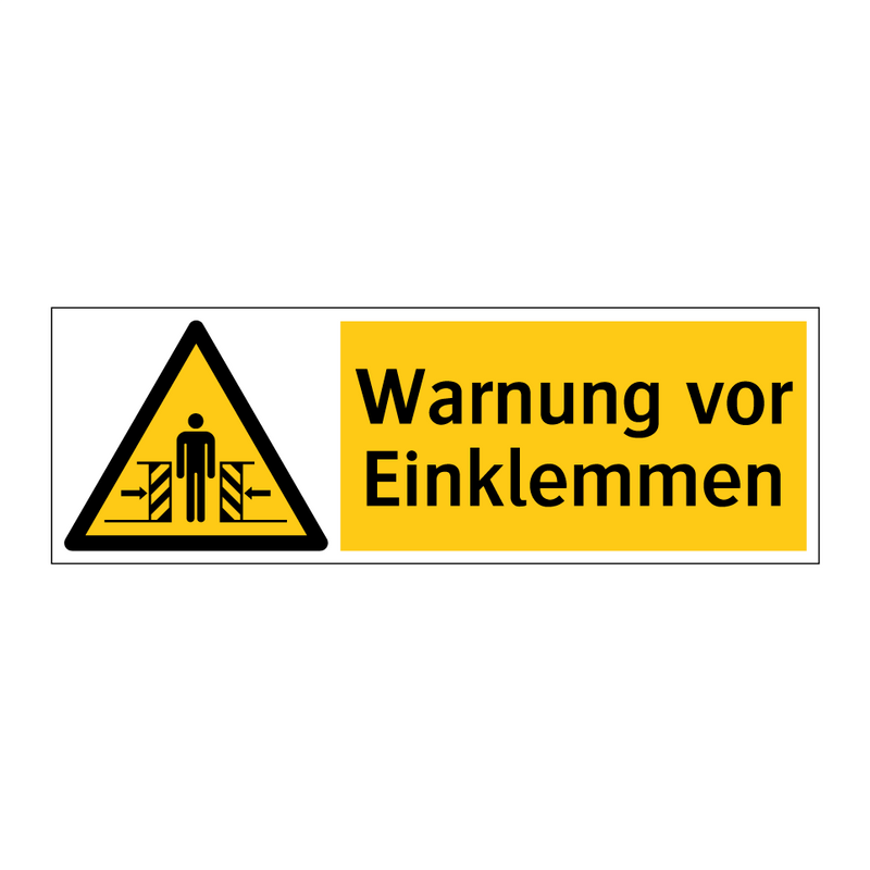 Warnung vor Einklemmen