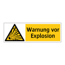Warnung vor Explosion