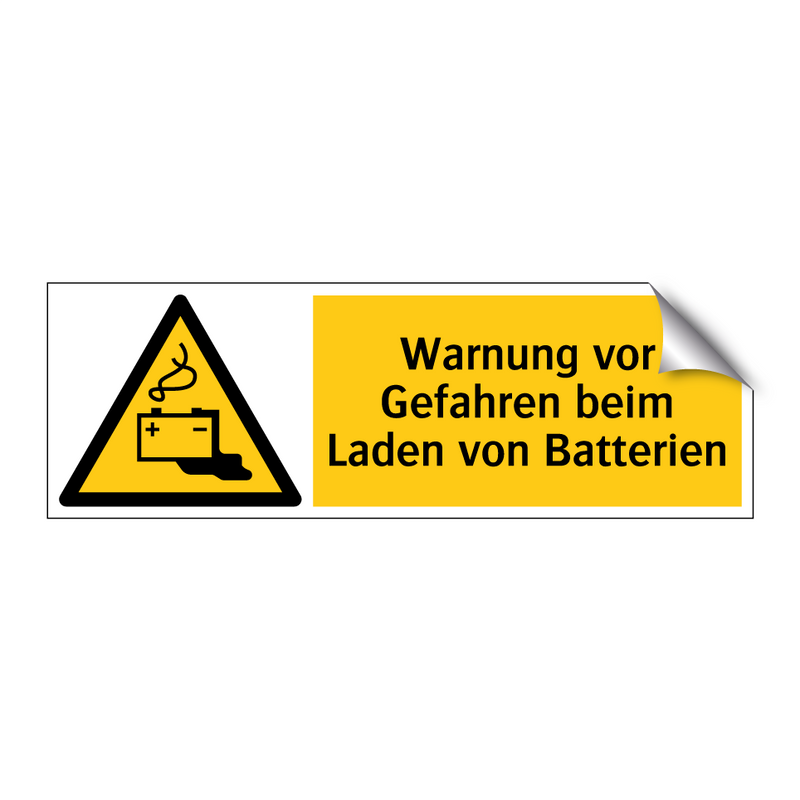 Warnung vor Gefahren beim Laden von Batterien