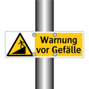 Warnung vor Gefälle