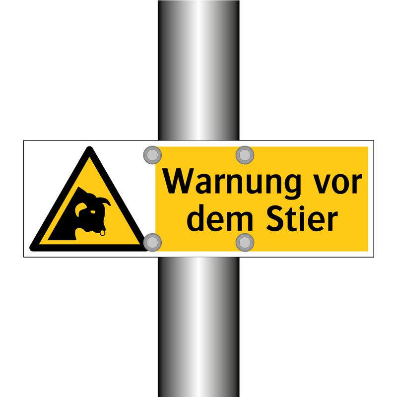 Warnung vor dem Stier