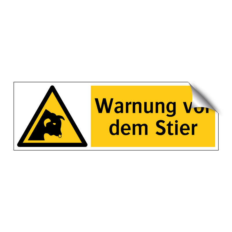 Warnung vor dem Stier