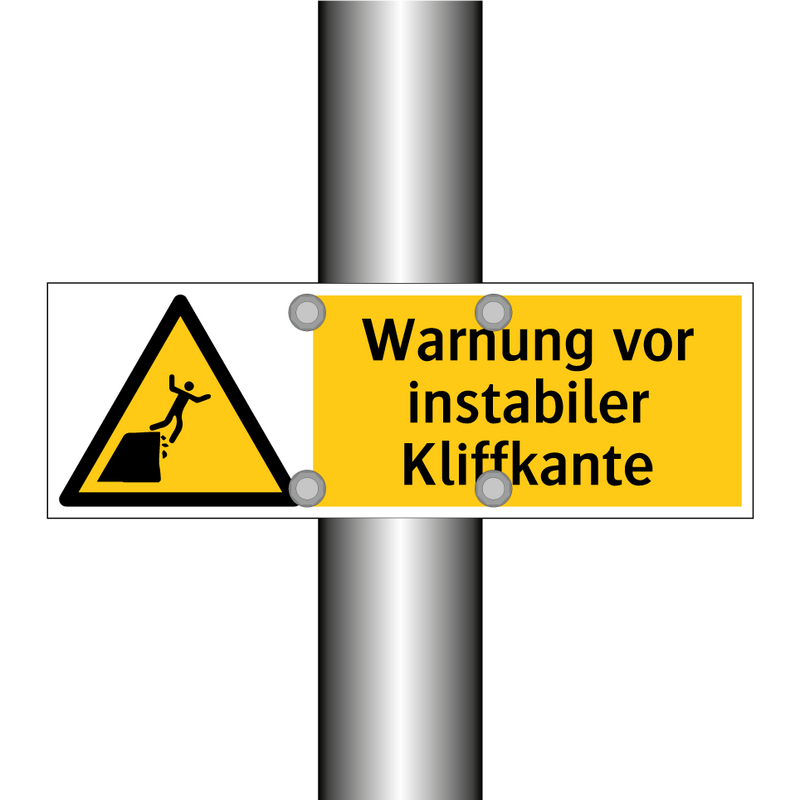 Warnung vor instabiler Kliffkante