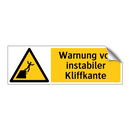 Warnung vor instabiler Kliffkante